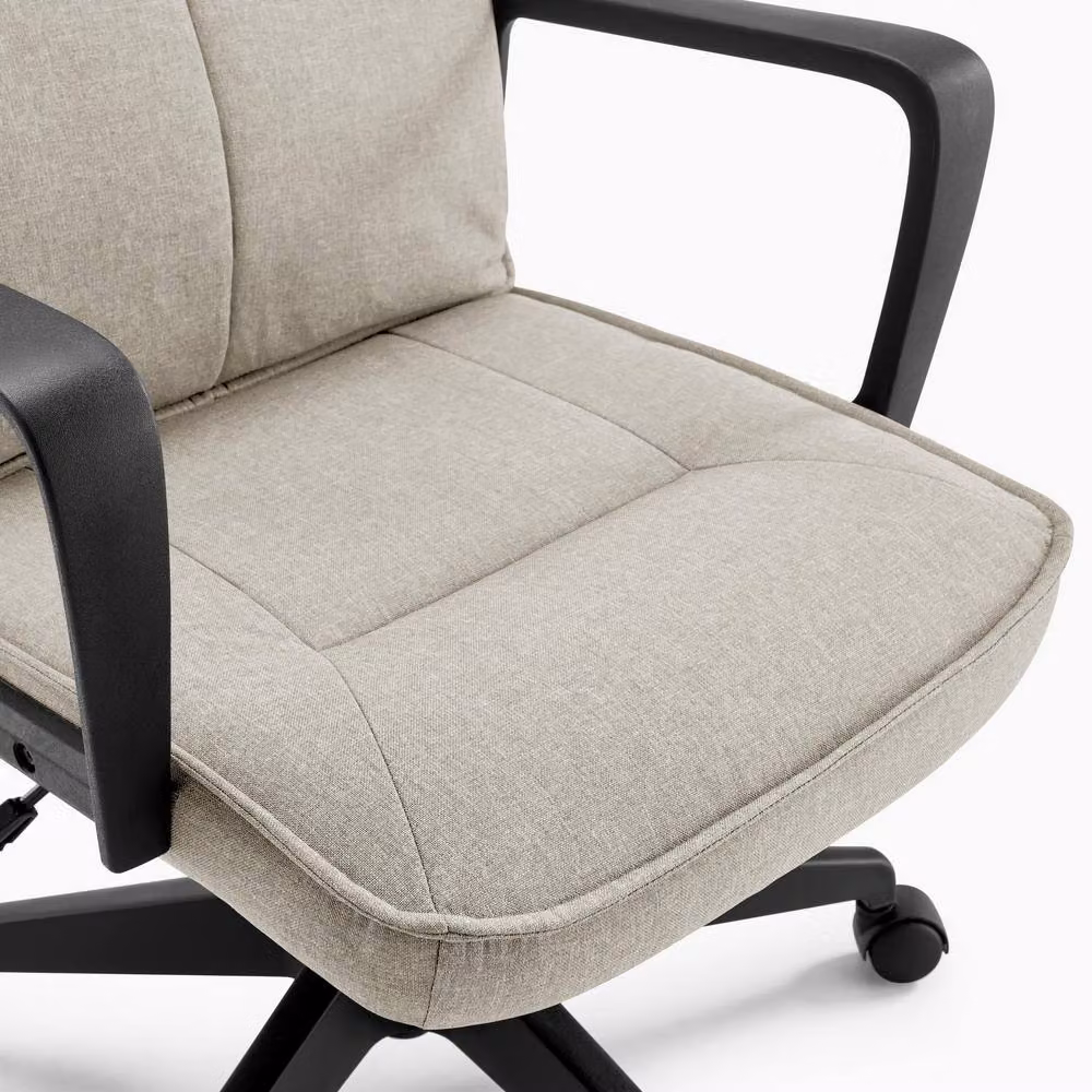 FurnitureboxUK Vesper Modern Grey Fabric Swivel Task Chair for Home Office – 3