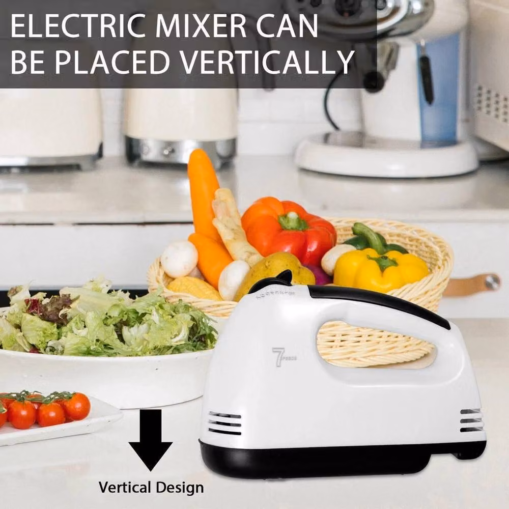 NESTLUNE Electric Handheld Whisk and Food Blender in White – 3