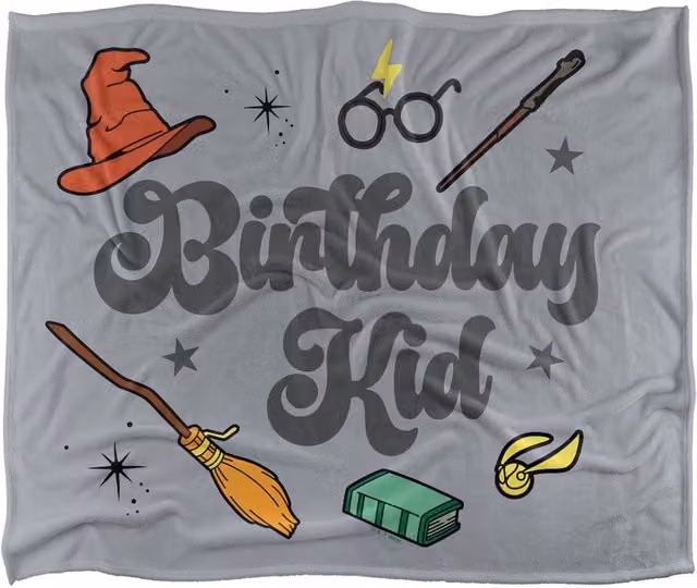 Warner Bros. Harry Potter Kids Super Soft Fleece Throw Blanket, Grey and Multicolour, W/D/H: 91.44 x 147.0 x 1.0 cm – 5