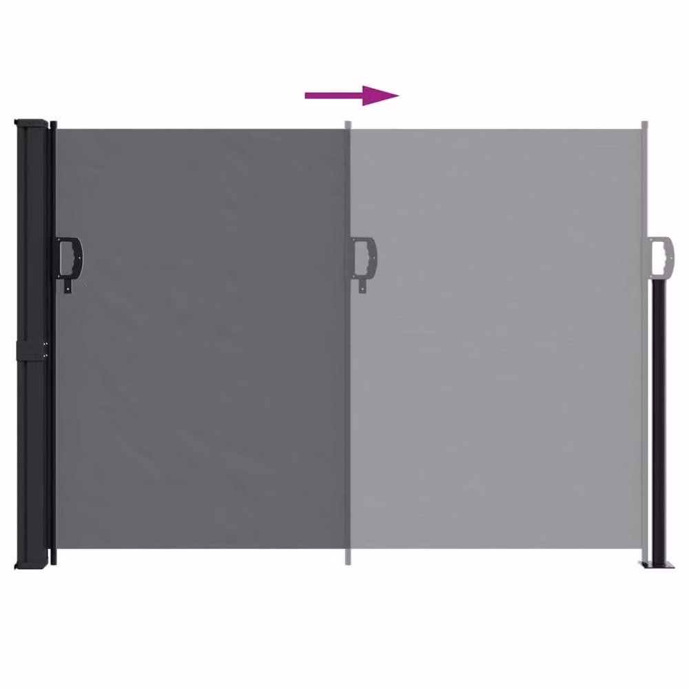 Berkfield Home Retractable Side Awning in Black, W/H: 500 x 140 cm – 3