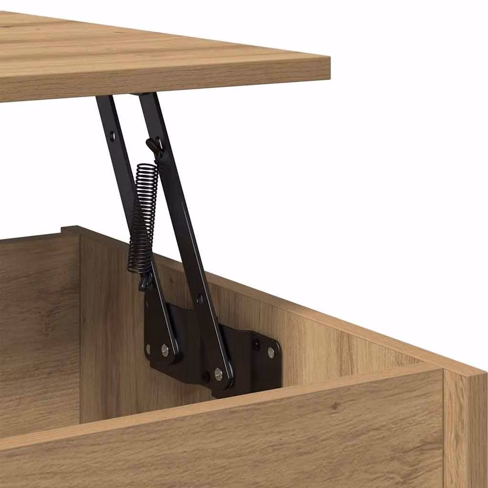 Berkfield Home Artisan Oak Coffee Table in Brown with Lift Mechanism, W: 80 cm, D: 50.5 cm, H: 41.5 cm – 3