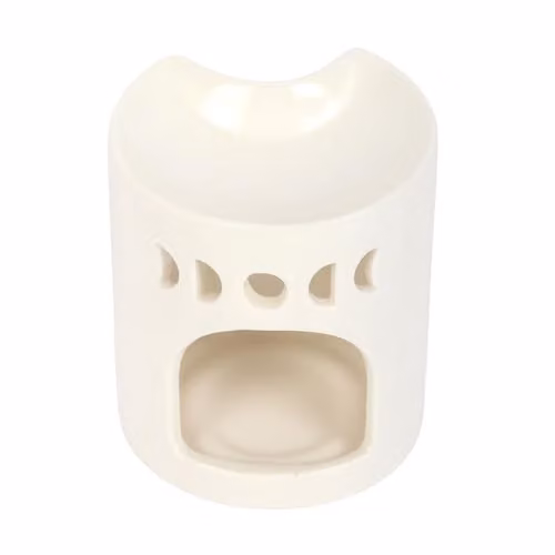 Something Different Crescent Moon Ceramic Oil Burner and Tealight Holder in White – 2