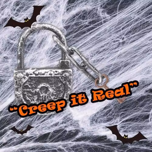 VFM e-Store Silver Metal Halloween Decoration Lock, Chain and Key Set – 5