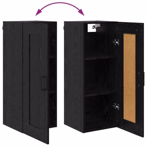 vidaXL Modern Black Highboard with Internal Drawers and Shelves, W/D/H: 34.5 x 34 x 180 cm – 4