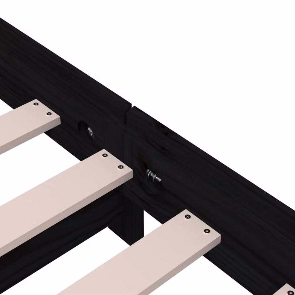 Berkfield Home Stack Bunk Bed in Black Solid Pine Wood, W/D/H: 80 x 200 cm – 6