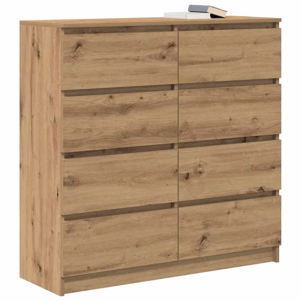 Berkfield Home Artisan Oak Sideboard in Brown, W/D/H: 100 x 35 x 99 cm – 2