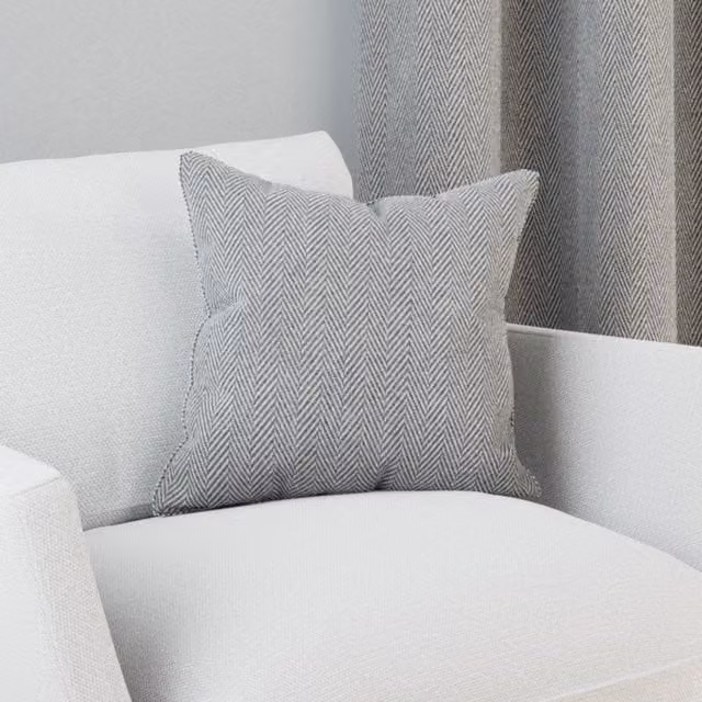 Terrys Grey Square Graphic Filled Cushion W/D/H: 43 x 43 x 43 cm
