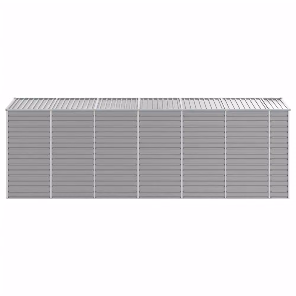 Berkfield Home Pent Garden Shed in Light Grey Galvanised Steel, W/D/H: 555 x 191 x 198 cm – 2