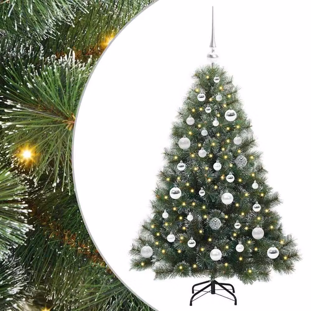 Berkfield Home Artificial Green Christmas Tree with 150 Warm White LEDs, Height: 120 cm – 2