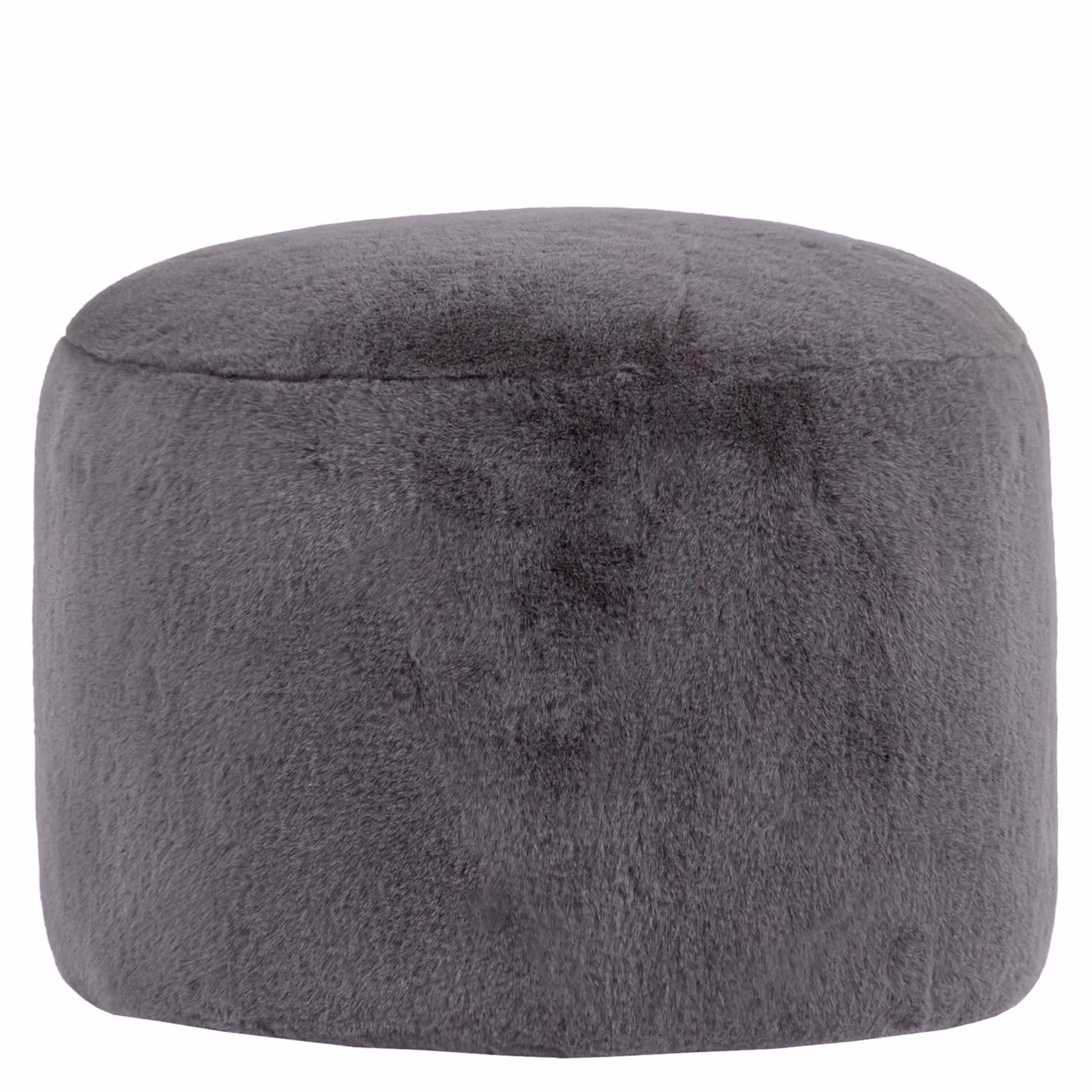 icon Milano Cylindrical Grey Fabric Bean Bag Footstool with Removable Cover, W/D/H: 55 x 55 x 35 cm – 2