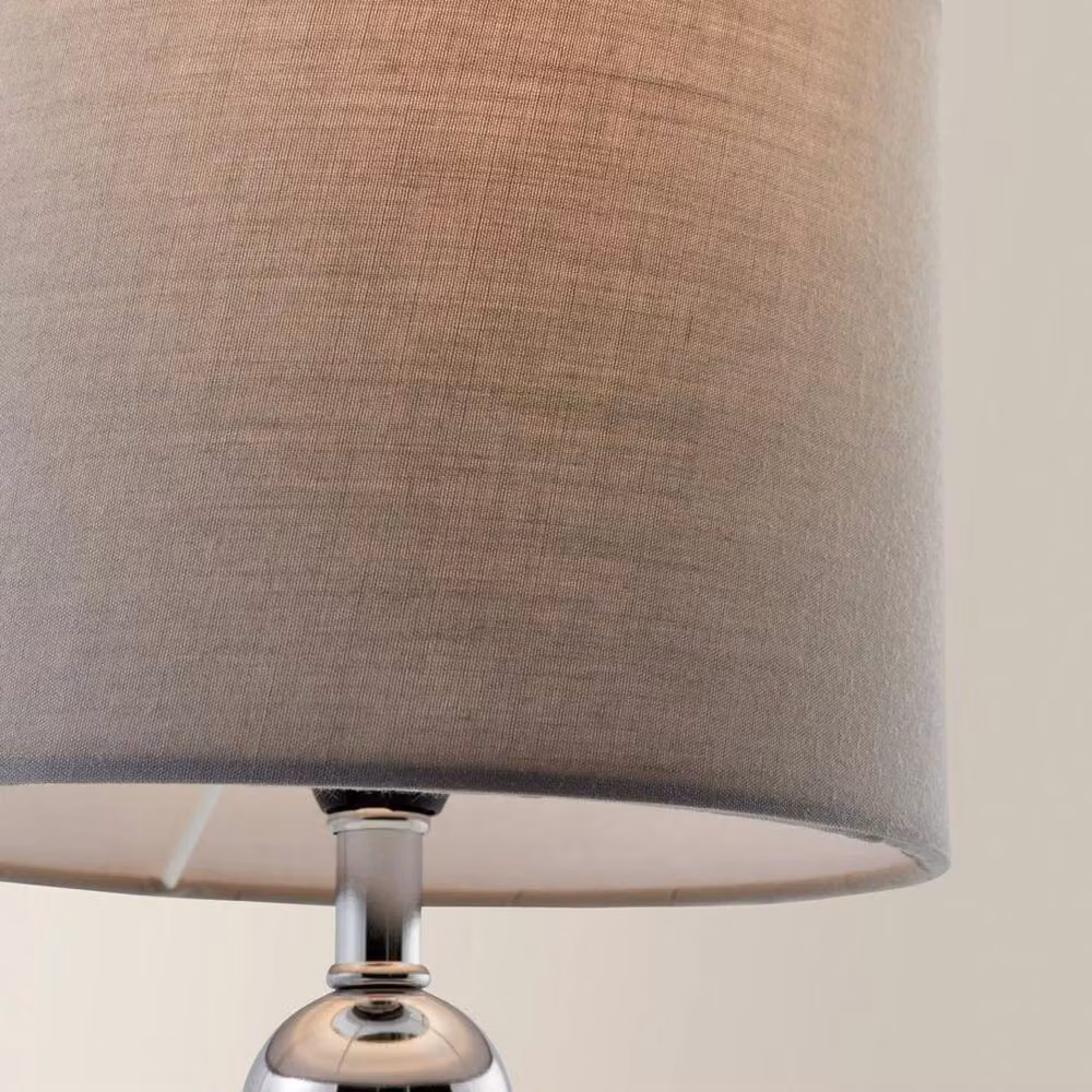 FORGEVIO LED Table Lamp in Chrome and Grey, Height: 35 cm – 3