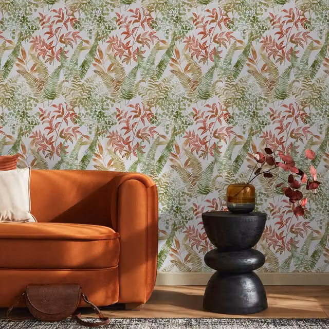 Superfresco Easy Temptation Sunrise Floral Botanical Non-Woven Wallpaper in White and Multicolour