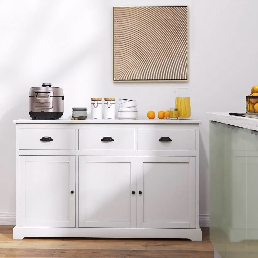Costway Modern Buffet Sideboard and Kitchen Storage Cabinet in White – 3