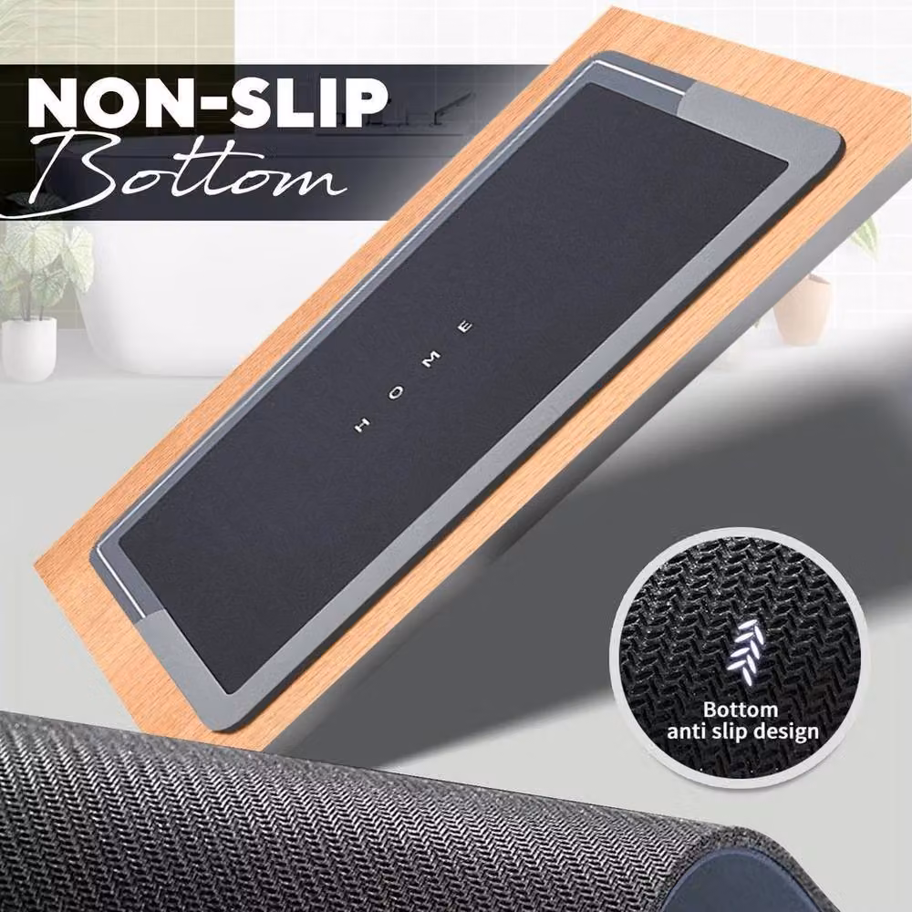 Kelvenix Grey Non-Slip Quick-Drying Bathroom Toilet Mat – 5