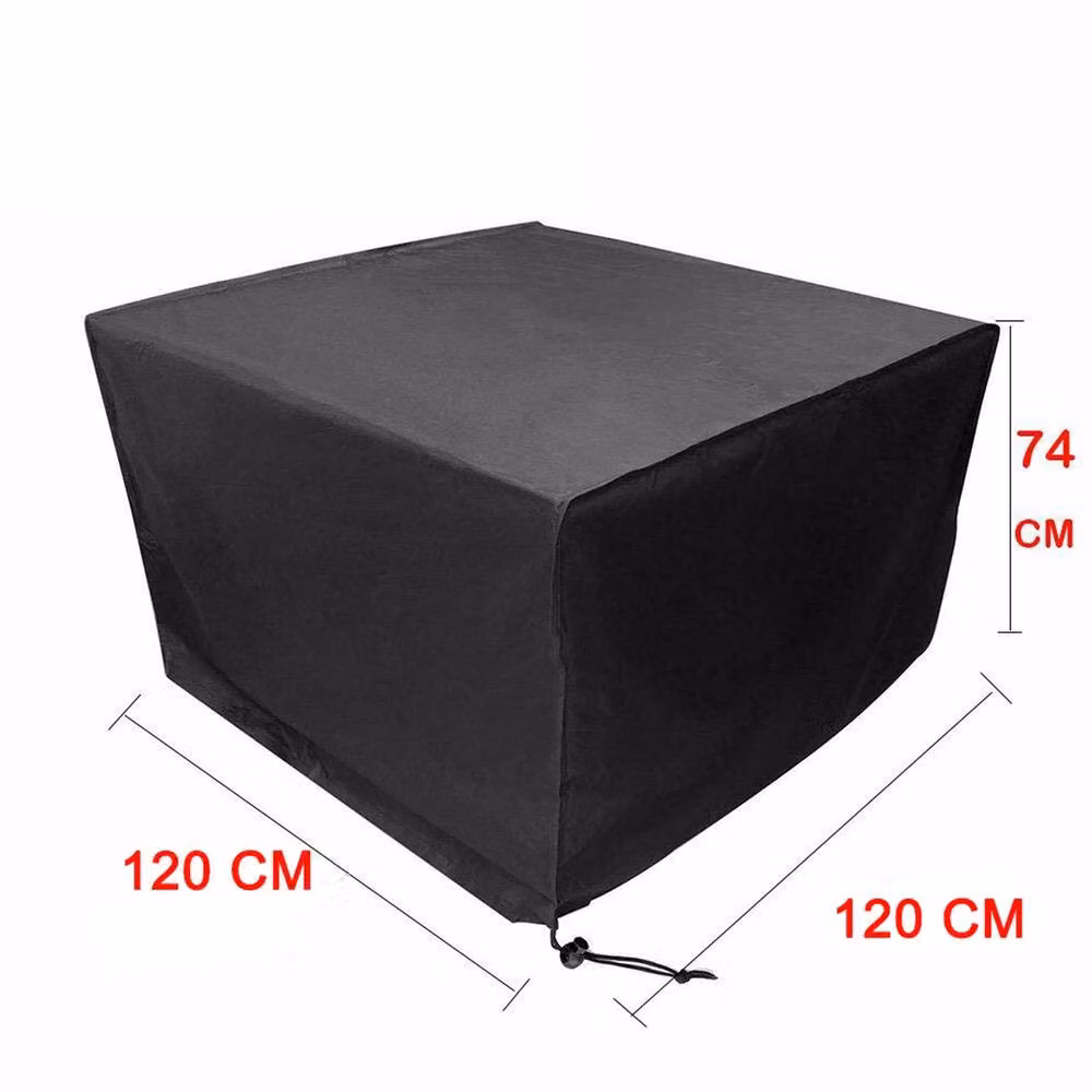 NESTLUNE Heavy Duty Waterproof Garden Patio Furniture Cover, Black, W/D/H: 120 x 120 x 74 cm – 2