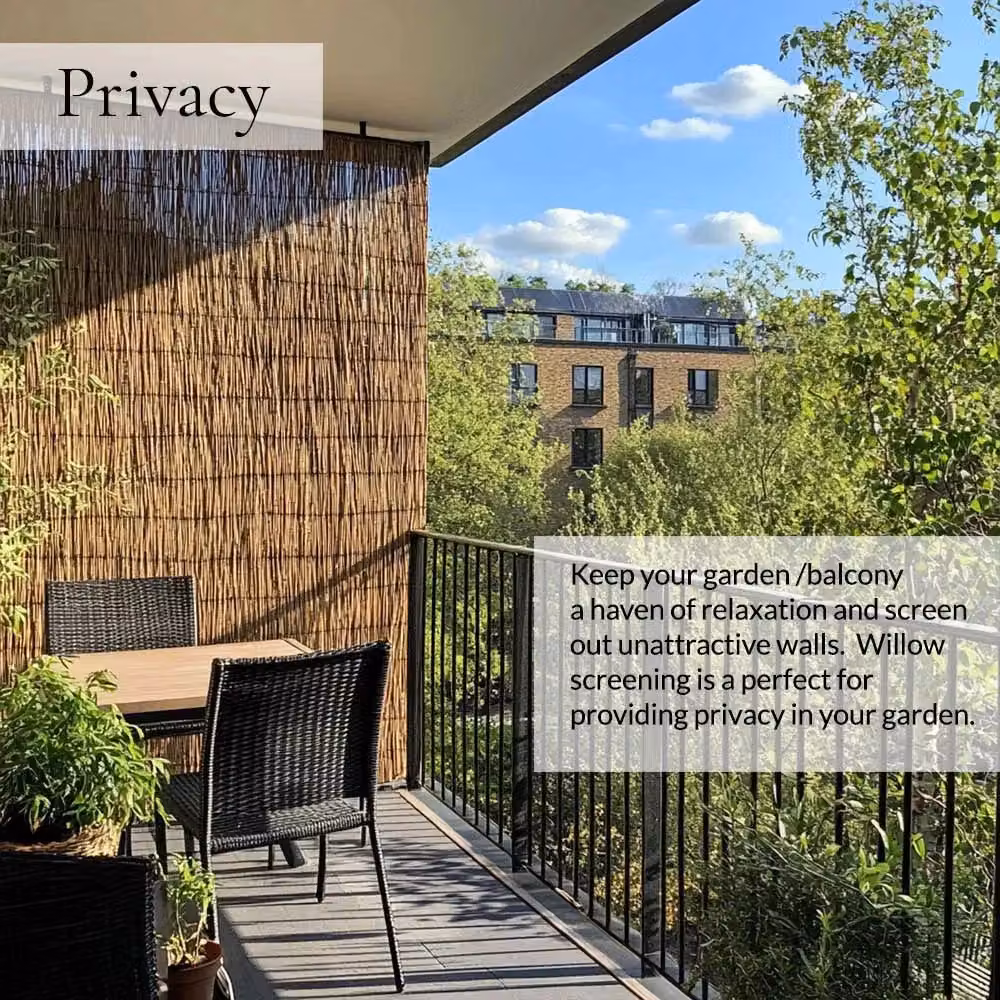 Access Garden Products Woven Willow Screening Roll, Brown, W: 400 cm, H: 120 cm – 3
