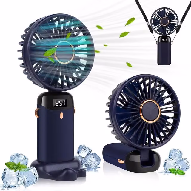 Drago Rechargeable Mini Portable Handheld Fan in Blue