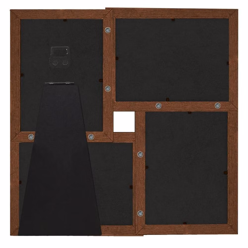 Berkfield Home Modern Rectangular Collage Photo Frame in Dark Brown for 4 Pictures, Size: 13 x 18 cm – 3