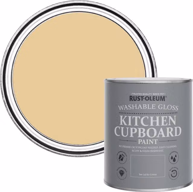 Rust-Oleum Kitchen Cupboard Paint in Gloss Finish, Sandstorm, 0.75 l