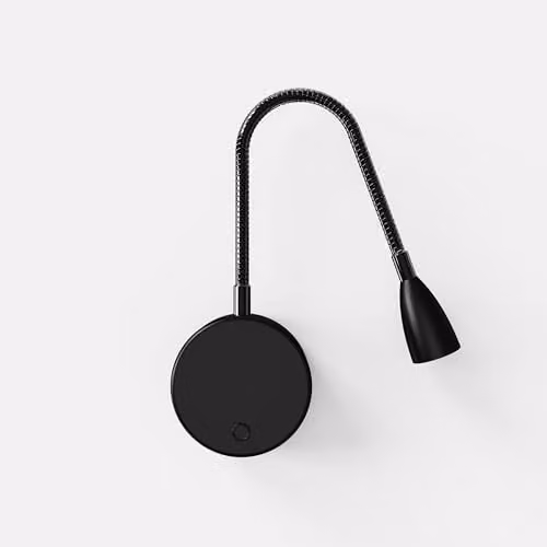 CGC Lighting Matilda Black Adjustable LED Rechargeable Magnetic USB Bedside Wall Reading Light – 1