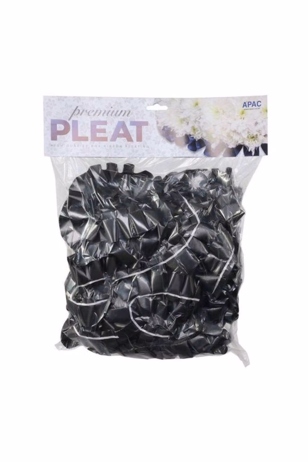 KDMD Premium Black Pleat Ribbon, 50mm x 30m – 2