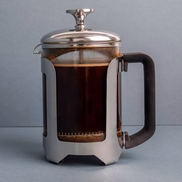 La Cafetiere Roma French Press Coffee Maker in Grey, Height: 14.5 cm