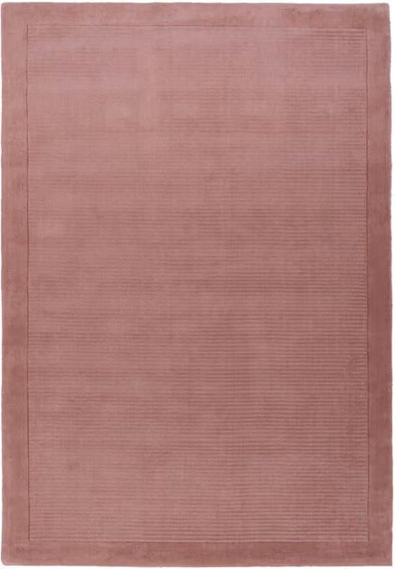 The Rug House Pink Hand Tufted Natural Wool Modern Rectangular Area Rug W: 120 cm, L: 170 cm