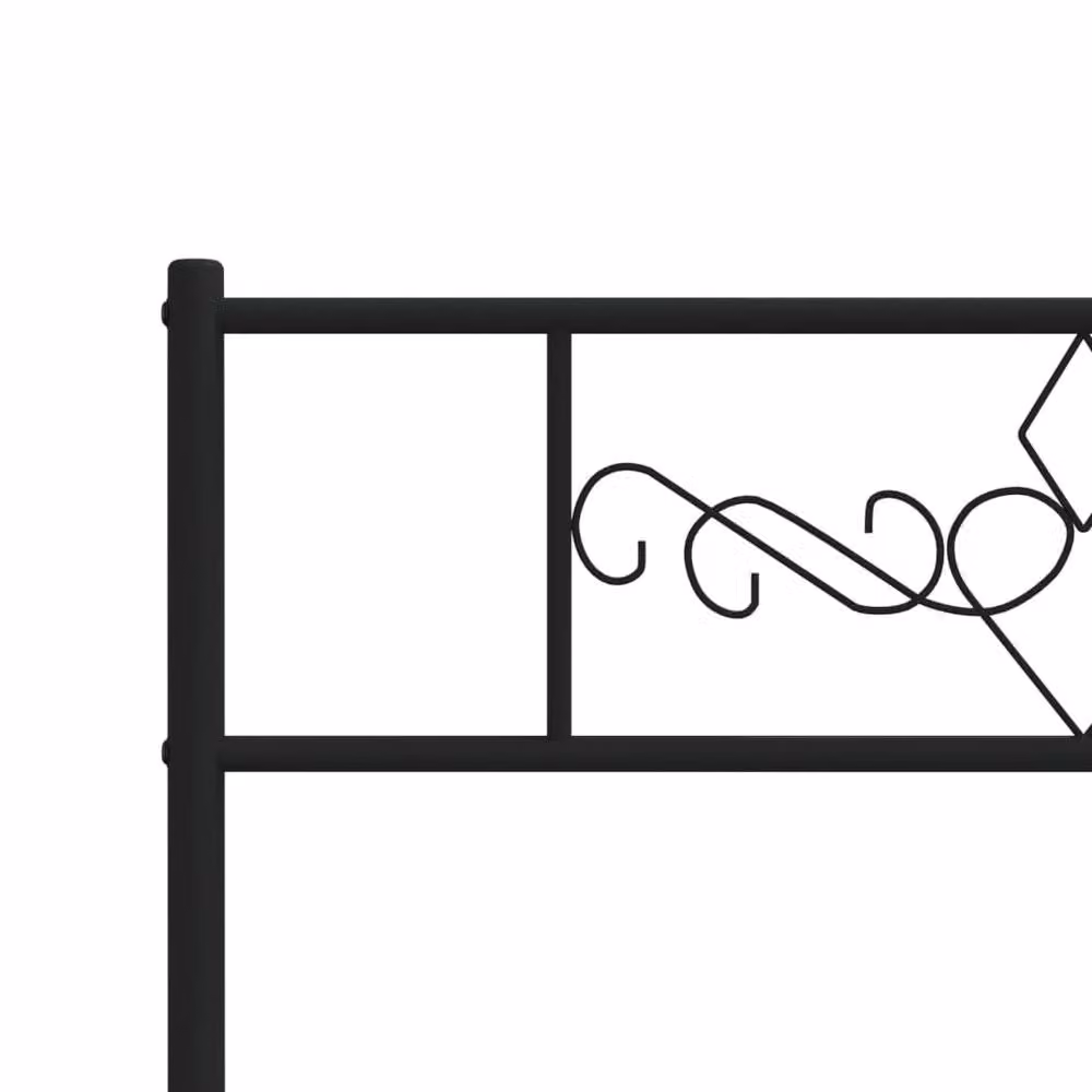 Berkfield Home Metal Bed Frame with Headboard and Footboard in Black, W/D/H: 80 x 200 cm – 4