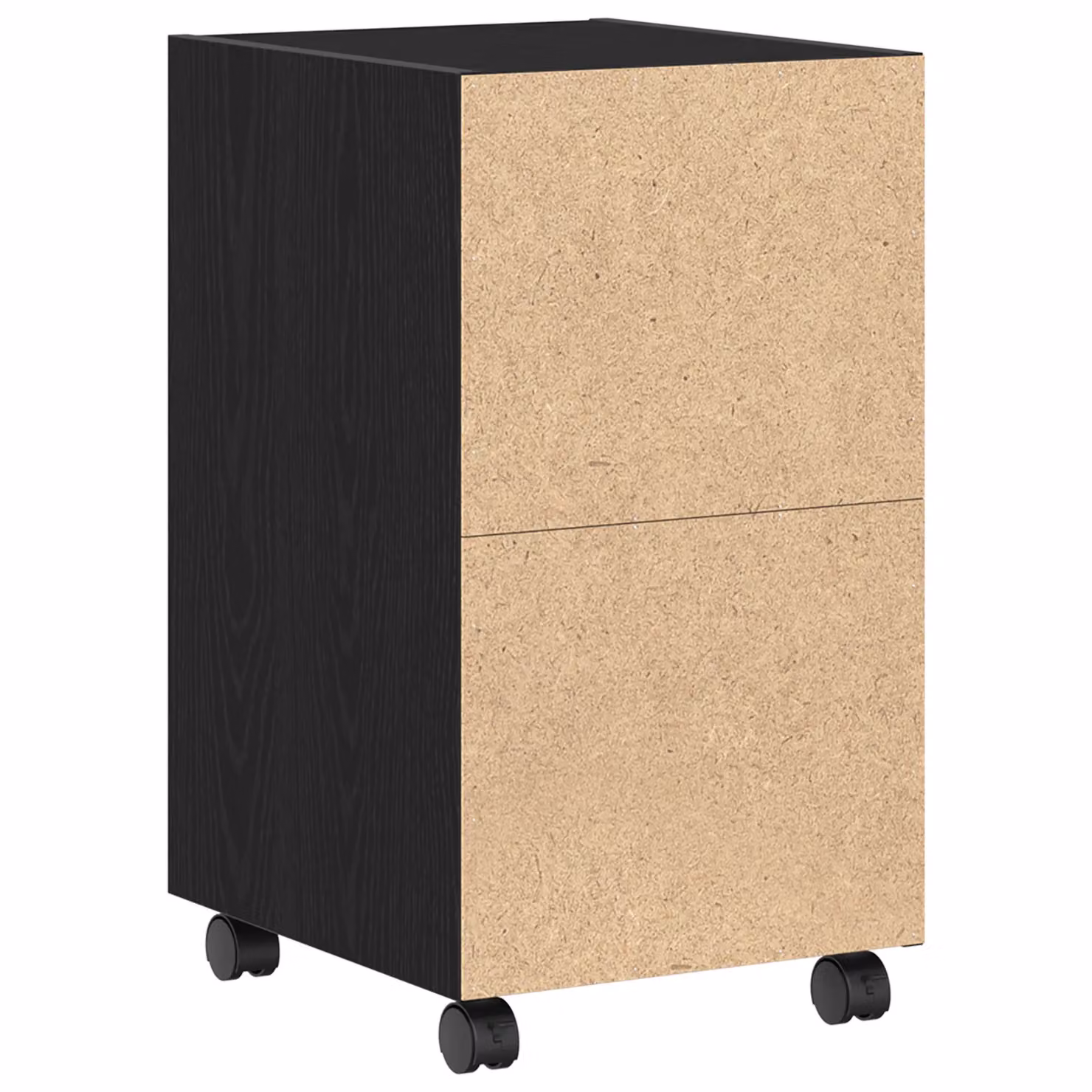 Berkfield Home Side Cabinet on Wheels in Black Oak, W/D/H: 33 x 38 x 60 cm – 3