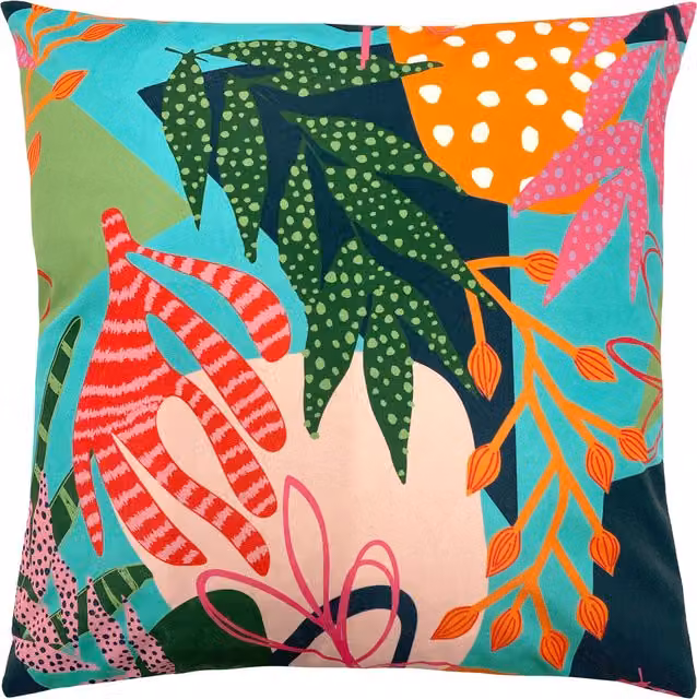 Multicolour Tropical Floral Square Outdoor Cushion