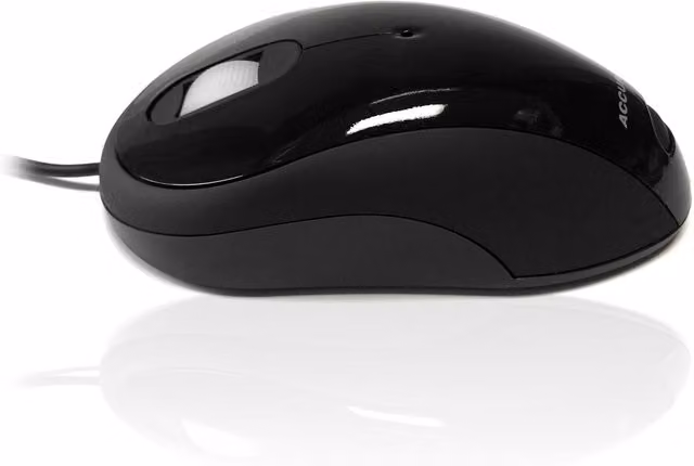 Accuratus Image USB Full Size Computer Mouse with Glossy Finish - Black – 4