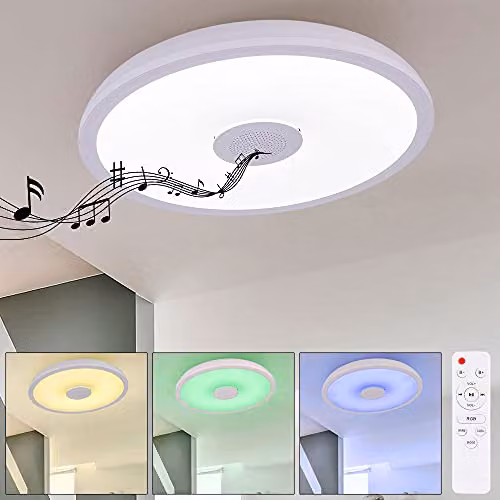 Netlighting Raffy RGBW LED Ring Ceiling Light, White, IP44, Dimmable with Remote Control – 2