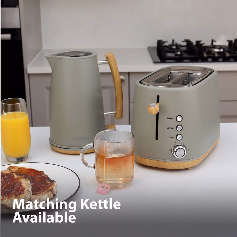 Statesman Scandi Kettle and Toaster Set in Green – 2