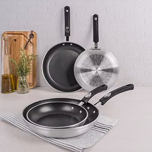 Tramontina Non-Stick Aluminium Frying Pan with Silicone Handle, 1.6 l, Grey/Black – 3