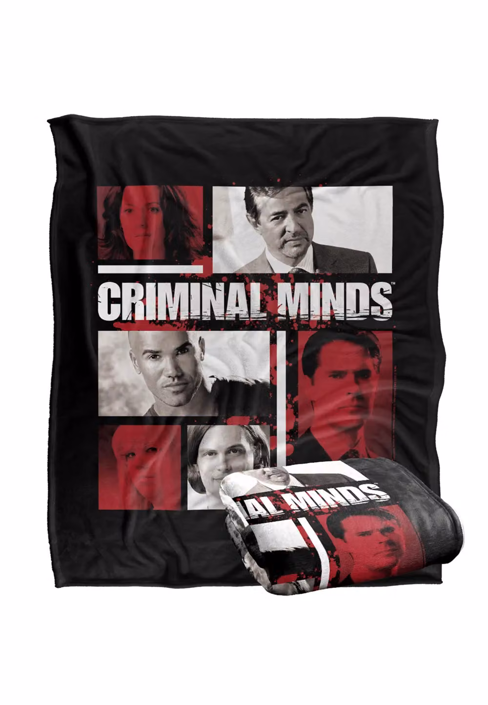 LOGOVISION Criminal Minds Character Boxes Silky Touch Super Soft Fleece Throw Blanket, White, W/D/H: 152 x 127 cm – 7