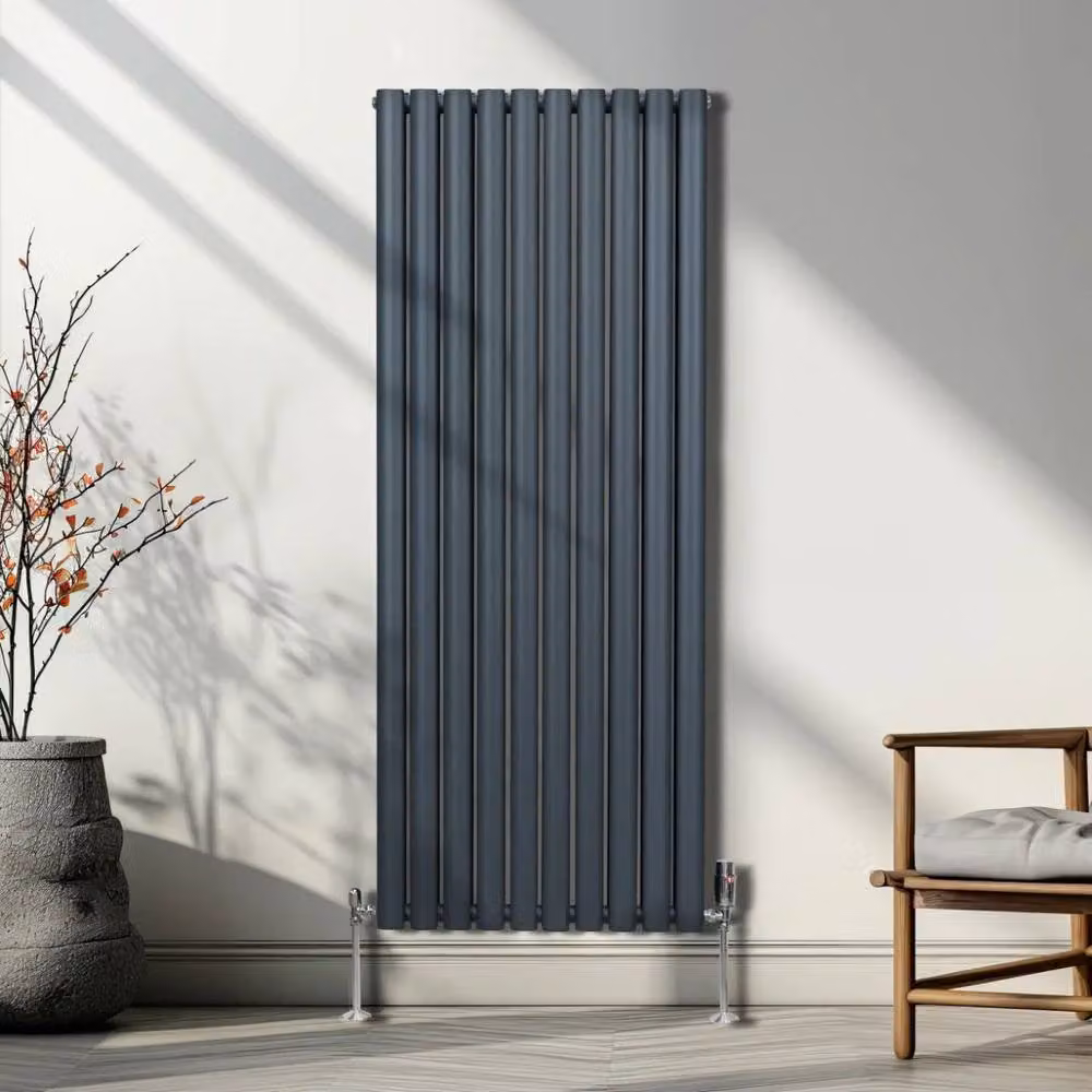 Monstershop Oval Column Radiator in Anthracite Grey, H: 160 cm, W: 60 cm – 4