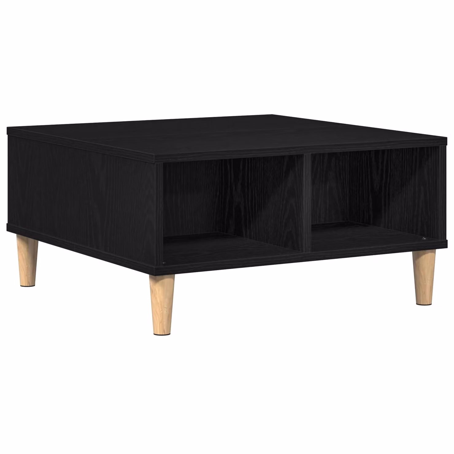Berkfield Home Black Oak Coffee Table, W/D/H: 60 x 60 x 30 cm – 2