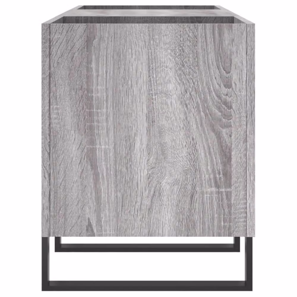 Berkfield Home Record Cabinet in Grey Sonoma, W/D/H: 121 x 38 x 48 cm – 3