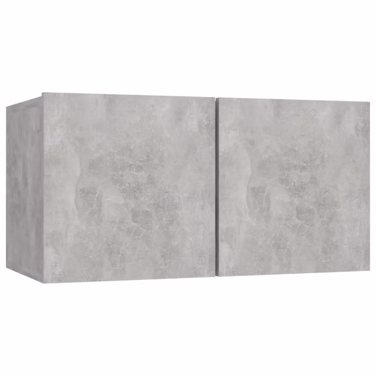 Berkfield Home 5 Piece Modern Wall Mounted TV Cabinet Set in Matt Concrete Grey MDF