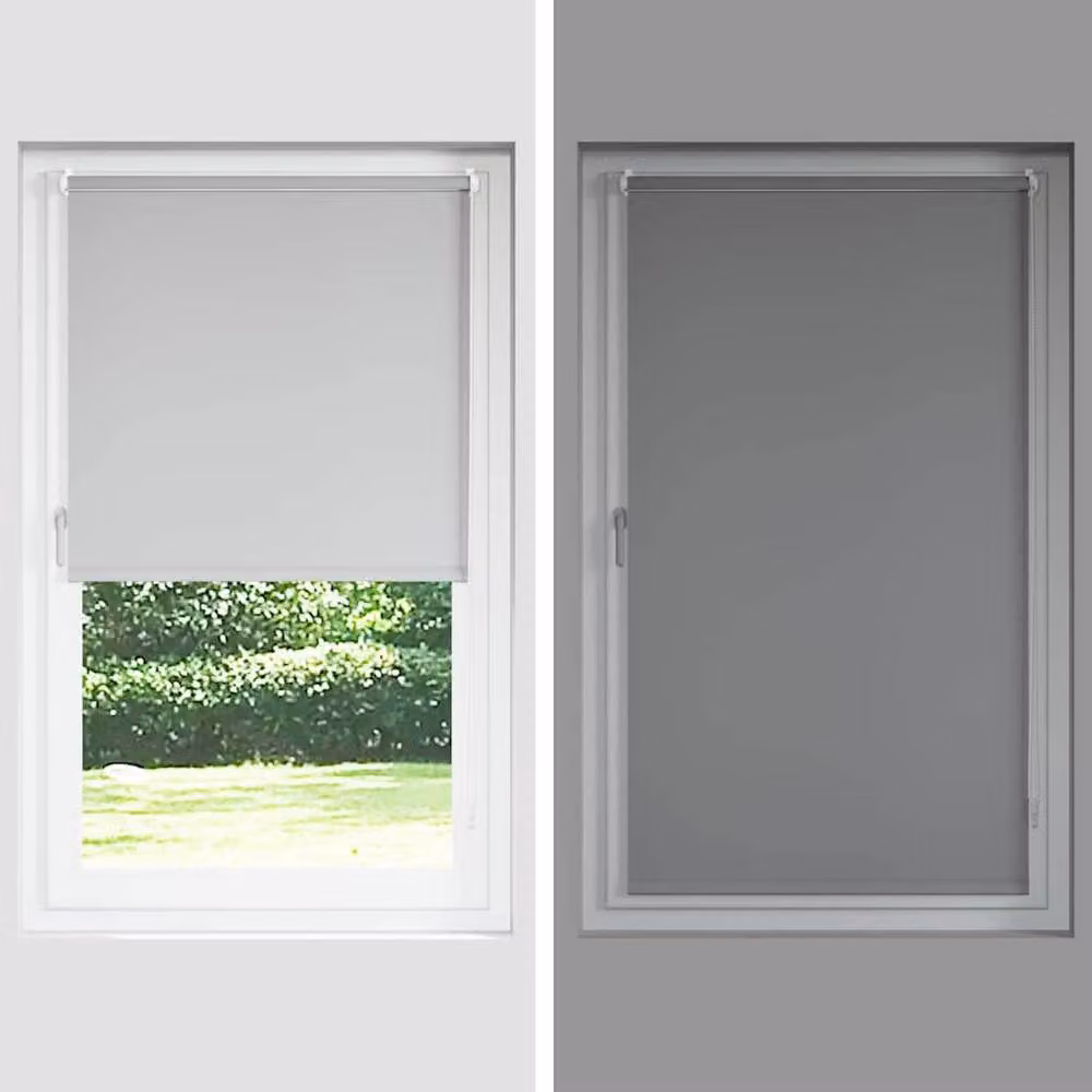 Berkfield Home Blackout Roller Blind in Black Polyester, W: 75 cm, H: 210 cm – 4