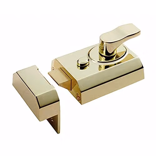 Loops Rim Cylinder Nightlatch 60mm in Gold Electro Brassed