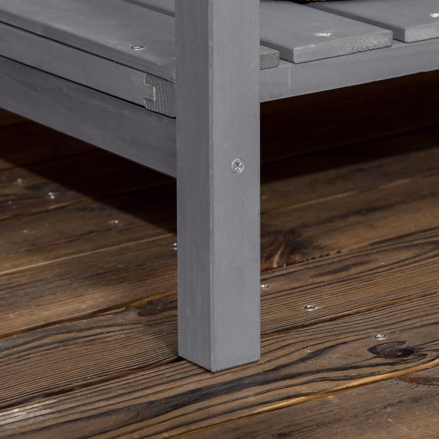 Outsunny Lacquered Fir Wood 8 Compartment Raised Bed in Grey, W/D/H: 110 x 76 x 46 cm – 8