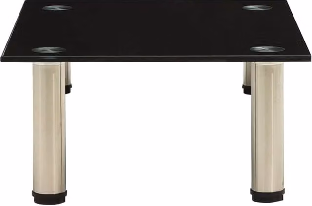 Berkfield Home Modern Black TV Stand with Tempered Glass and Metal, W/D/H: 40 x 35 x 17 cm