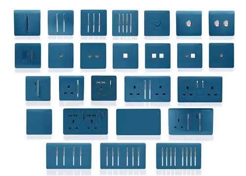 Trendi Modern Blue 2 Gang 2 Way LED Dimmer Switch – 4