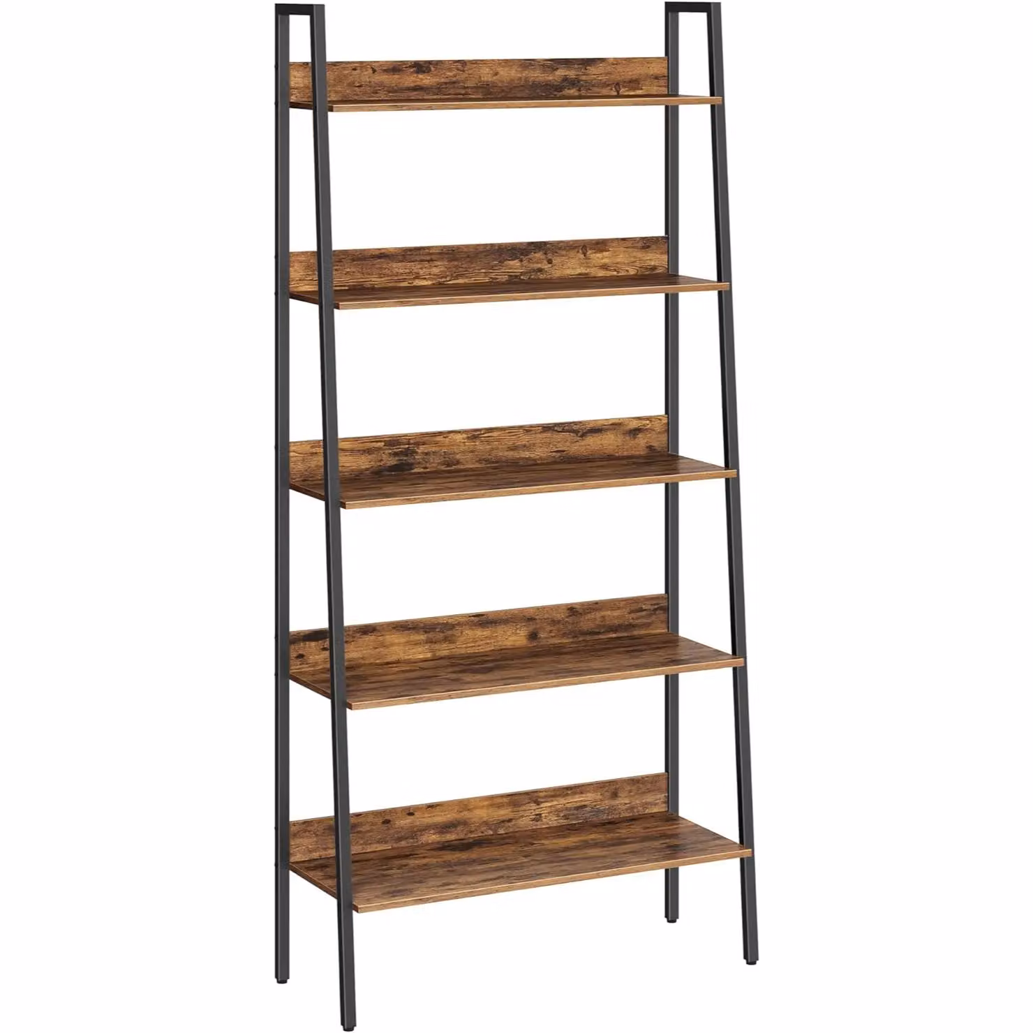 VASAGLE 5 Tier Industrial Narrow Ladder Shelf for Home or Office in Brown – 3