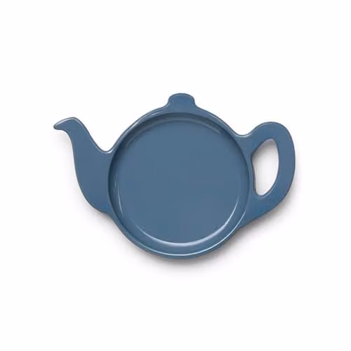 Zeal Teapot Shaped Melamine Tea Bag Tidy in Blue