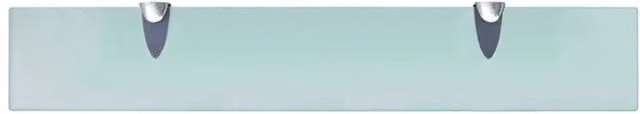 Berkfield Home Modern Floating Glass Wall Shelf, Clear, W: 60 cm, D: 10 cm, Thickness: 8 mm