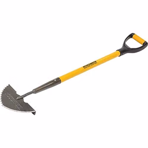 Roughneck Sharp-Edge Lawn Edging Iron in Black and Yellow, W: 21 cm, H: 100 cm