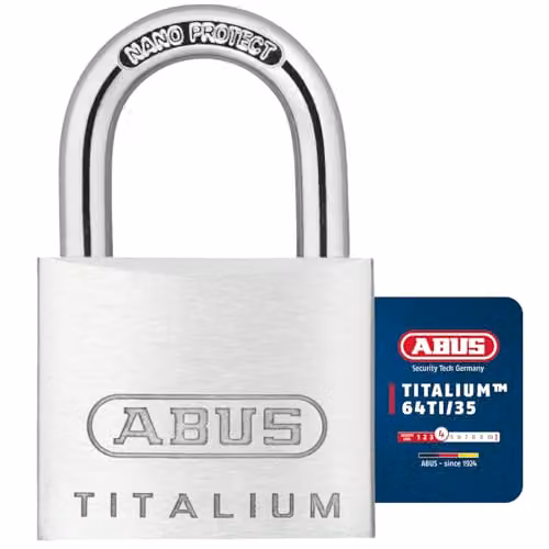 ABUS Titalium Padlock Keyed Alike in White/Silver