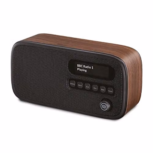 VQ Dexter Portable DAB+ and FM Radio with Bluetooth and USB-C, Brown